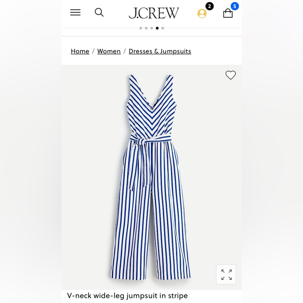 Jcrew v- neck wide leg jumpsuit
